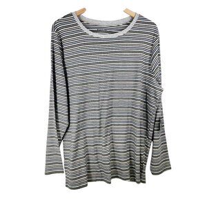 NEW Eddie Bauer‎ Womens Favorite Striped Crew Tee 3X Multicolor Cotton/Polyester